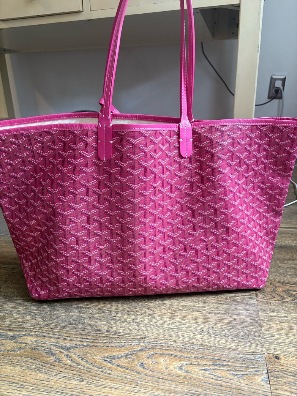 Pink Tote Bag - Bright Pink Shoulder Carryall